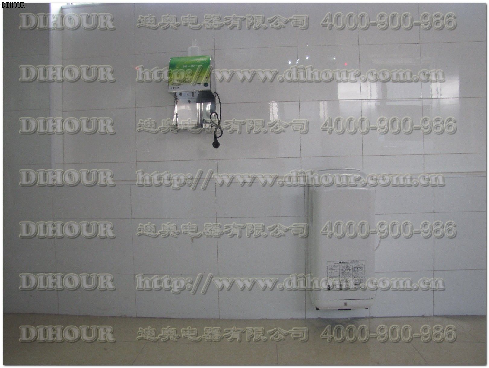 北京湘鄂情使用DIHOUR（迪奧）雙面噴氣式干手器|干手機(jī)|不銹鋼手消毒器